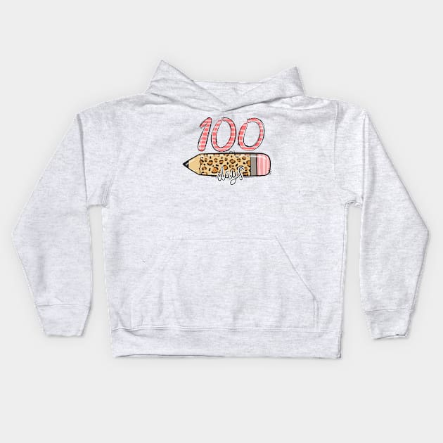 100 Days of School Girl Kids Hoodie by sevalyilmazardal